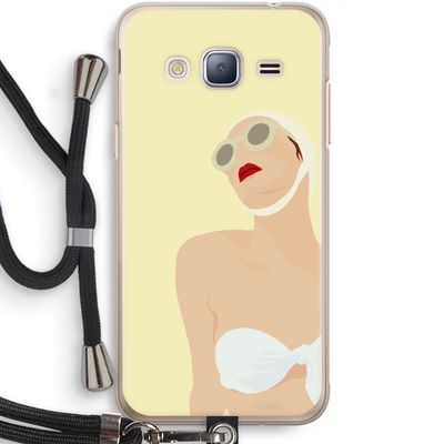 Summer: Samsung Galaxy J3 (2016) Transparant Hoesje met koord