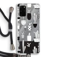 Cactusmotief: Samsung Galaxy S20 Plus Transparant Hoesje met koord Cactusmotief: Samsung Galaxy S20 Plus Transparant Hoesje met koord