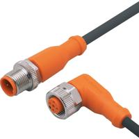 ifm Electronic EVC016 Verbindingskabel Aantal polen (sensoren): 4, 5 Stekker, recht, Bus, haaks 0.6 m 1 stuk(s)