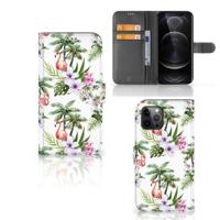 Apple iPhone 12 Pro Max | Telefoonhoesje | Met pasjeshouder | Flamingo Palms Apple iPhone 12 Pro Max | Telefoonhoesje | Met pasjeshouder | Flamingo Palms