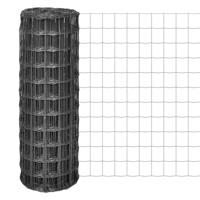 VidaXL Euro hek 10x1 m staal grijs