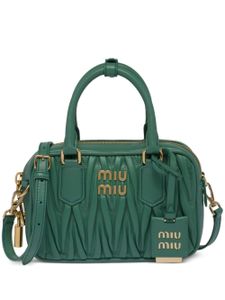 Miu Miu mini sac en cuir Nappa à design matelassé - Vert