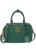 Miu Miu mini sac en cuir Nappa à design matelassé - Vert