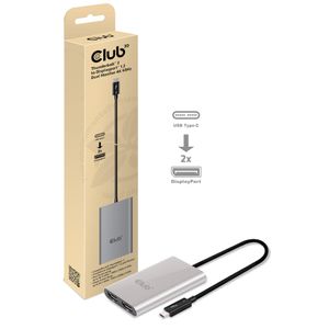 CLUB3D Thunderbolt™ 3 naar 2x Displayport™ 1.2 Dual Monitor 4K 60Hz