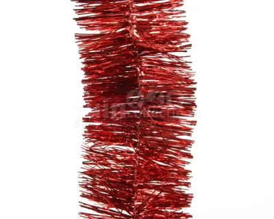 Guirlande Lametta 270cm Ø7cm Kerst Rood