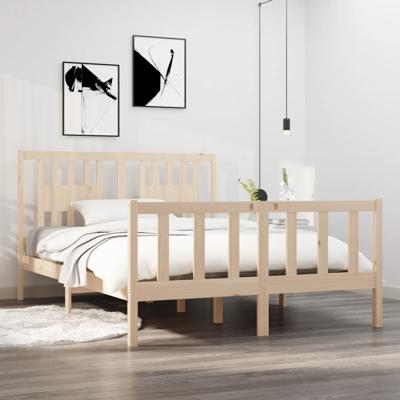 Bedframe massief hout 135x190 cm