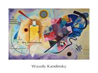 Kunstdruk Wassily Kandinsky - Jaune, Rouge, Bleu 80x60cm