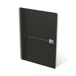 Oxford Office Essentials spiraalschrift, 180 bladzijden, ft A4, gelijnd, zwart