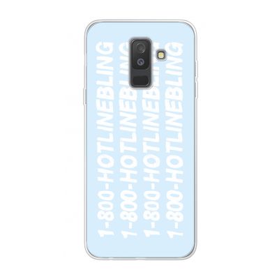 Hotline bling blue: Samsung Galaxy A6 Plus (2018) Transparant Hoesje