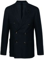 Lardini blazer croisé à détail de broche - Bleu