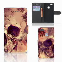 Telefoonhoesje met Naam Huawei P9 Lite Skullhead - thumbnail