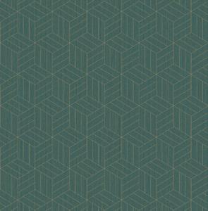 Dutch Wallcoverings Euphorie - Dessin - Groen/Goud