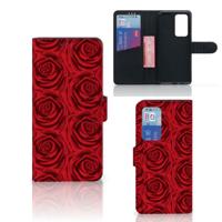Huawei P40 Pro Hoesje Red Roses | Portemonnee hoesje