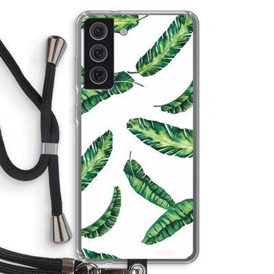 Lange bladeren: Samsung Galaxy S21 FE Transparant Hoesje met koord