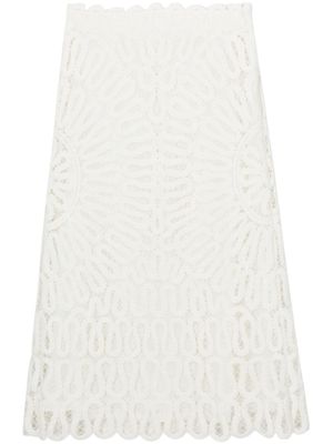 Simkhai jupe trapèze à taille haute - Blanc