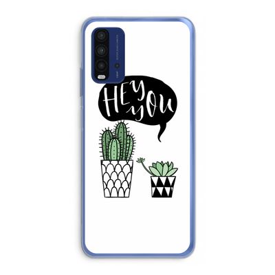 Hey you cactus: Xiaomi Redmi 9T Transparant Hoesje