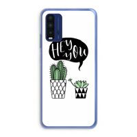 Hey you cactus: Xiaomi Redmi 9T Transparant Hoesje
