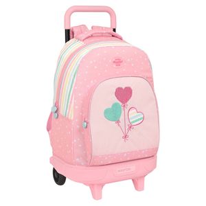 Schoolrugzak met Wielen BlackFit8 Globitos 33 x 45 x 22 cm Roze