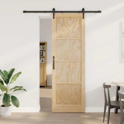 Schuifdeur met Hardware Set 78x232 cm Massief Vurenhout