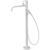 Vrijstaande badkraan Tres Study Exclusive | Hoogte uitloop 67.4 cm | Draaibare uitloop | Mengkraan | Rond | Wit mat