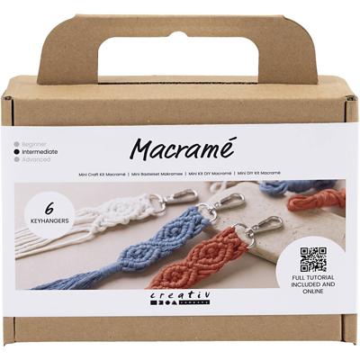 Creativ Company Mini hobbyset macramé, sleutelhangers, 1 doos