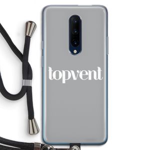 Topvent Grijs Wit: OnePlus 7 Pro Transparant Hoesje met koord