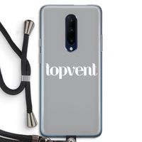 Topvent Grijs Wit: OnePlus 7 Pro Transparant Hoesje met koord