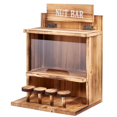 Houten eekhoorn voederhuis / silo - 24 x 20 cm - voor eekhoorns Houten eekhoorn voederhuis / silo - 24 x 20 cm - voor eekhoorns