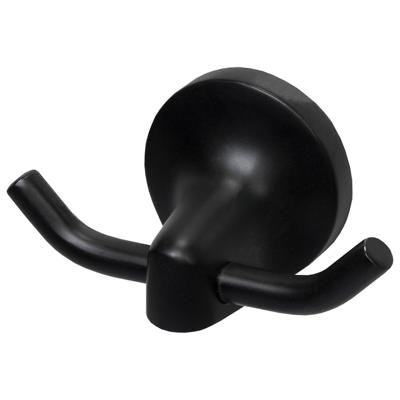 Haceka Aspen Handdoekhaak - dubbel - rond - mat zwart 1209515
