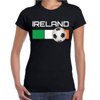 Ireland / Ierland voetbal / landen t-shirt zwart dames