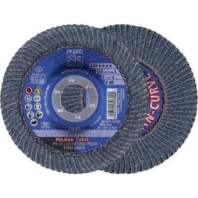 PFERD TOOLS 67689062 Z Sgp Curve Steelox Lamellenschijf Diameter 125 mm Boordiameter 22.23 mm 10 stuk(s)
