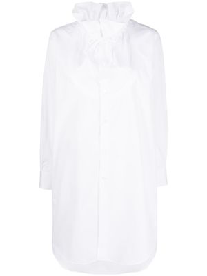 Comme Des Garçons Comme Des Garçons chemise en popeline à col volanté - Blanc