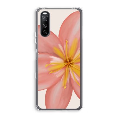 Pink Ellila Flower: Sony Xperia 10 III Transparant Hoesje