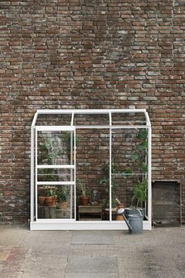 Royal Well muurkas Emma 2 met veiligheidsglas en fundering - wit - tuinkas Royal Well muurkas Emma 2 met veiligheidsglas en fundering - wit - tuinkas