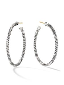 David Yurman boucles d'oreilles Cable en argent sterling