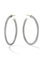 David Yurman boucles d'oreilles Cable en argent sterling