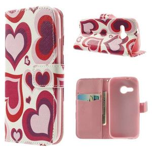 HTC One Mini 2 Hoesje Hartjes (Wallet Stand Case)