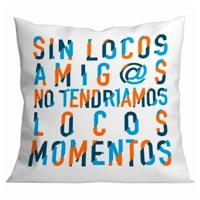 Kussen Roymart SIN LOCOS AMIGOS Wit 40 x 40 cm