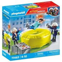 PLAYMOBIL 71465 Brandweerlieden met reddingskussen - Actiehelden - Brandweerlieden - Vanaf 4 jaar