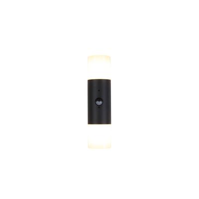 Searchlight WandlampColorado dubbel zwart met sensor - 39230BK-PIR