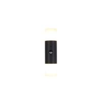 Searchlight WandlampColorado dubbel zwart met sensor - 39230BK-PIR