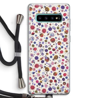 Planets Space: Samsung Galaxy S10 Plus Transparant Hoesje met koord