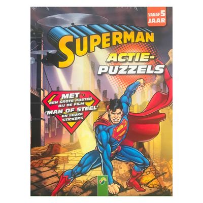 Mondikaarten Superman actie letterpuzzels, doolhoven doeboek