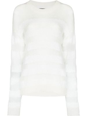 RTA haut Agatha en maille à rayures - Blanc