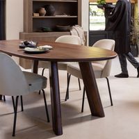 BePureHome Organische Eettafel Roundly Mangohout - Walnoot - thumbnail