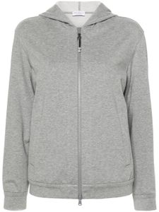 Brunello Cucinelli hoodie à effet chiné - Gris