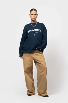 Equalité Fem Baggy Jeans Dames Beige - Maat 28 - Kleur: Sand | Soccerfanshop