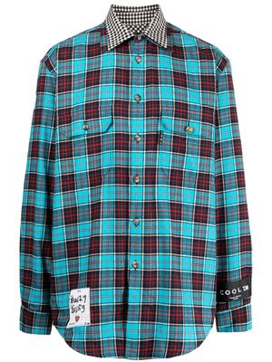 COOL T.M chemise réversible à carreaux - Bleu