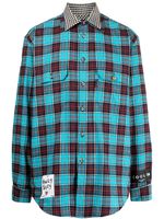 COOL T.M chemise réversible à carreaux - Bleu