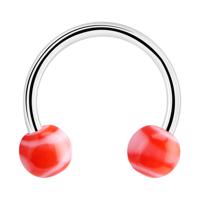 Circular barbell Chirurgisch staal 316L / Acryl Circular Barbells - thumbnail